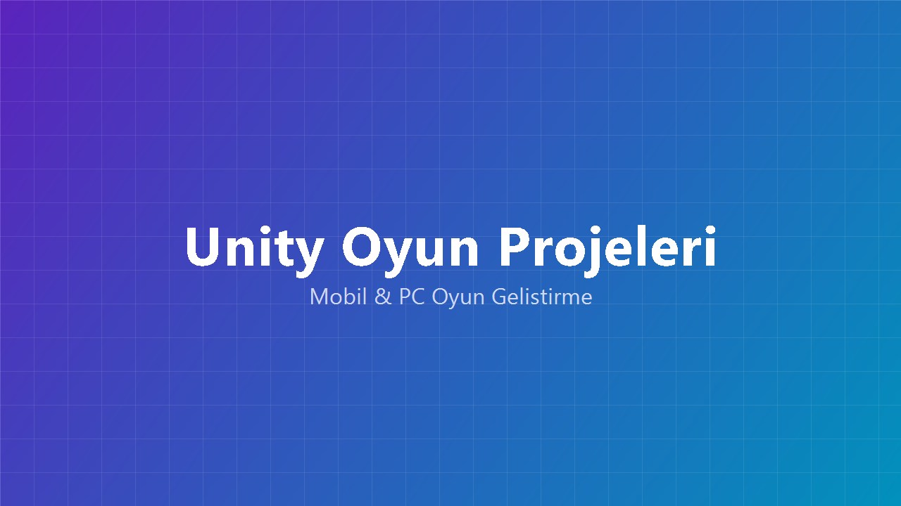 Unity oyun projesi oyun içi ekran görüntüsü